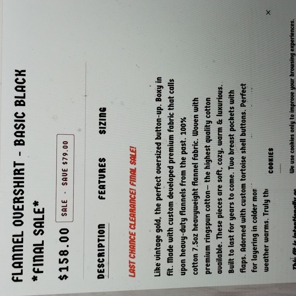 Big Bud Press Unisex Flannel Overshirt XXS Black New - Picture 5 of 8